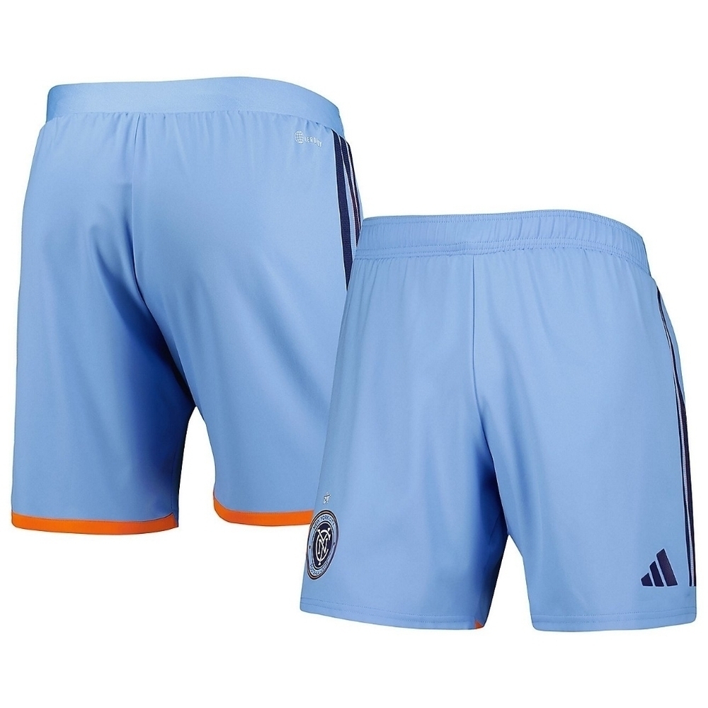 Adidas New York City NYCFC MLS Authentic Game Shorts Light Blue Sz. Small HI1923